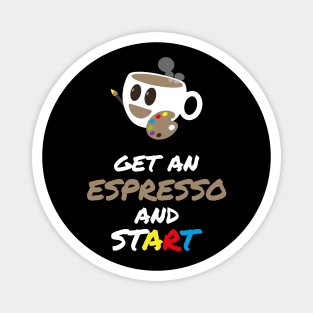 Espresso Coffee Cup | Italian Artist | Gift Ideas Quotes Magnet